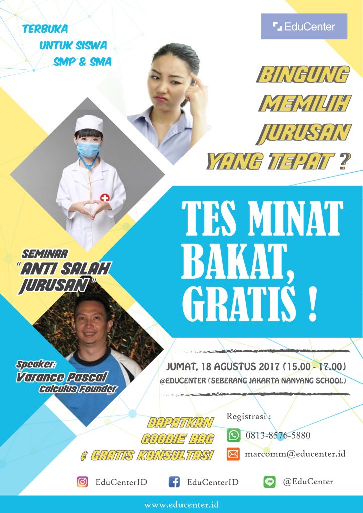 Tes Bakat Gratis Di Bsd City Serpong 18 Agustus 2017 Educenter
