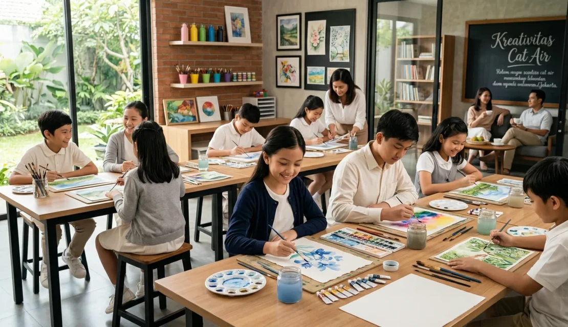 2. kelas seni watercolor anak dan remaja di BSD untuk belajar melukis_www.educenter.id